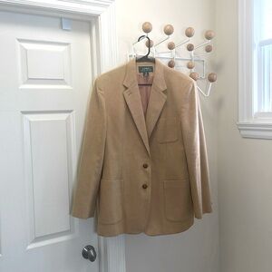 Ralph Lauren - Lauren Blazer Camel Hair Light Jacket - Light Brown - Size 16